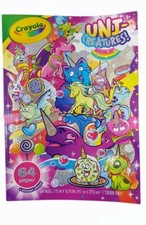 2X Crayola Uni-Creatures Coloring Book with Stickers 64 Pages New