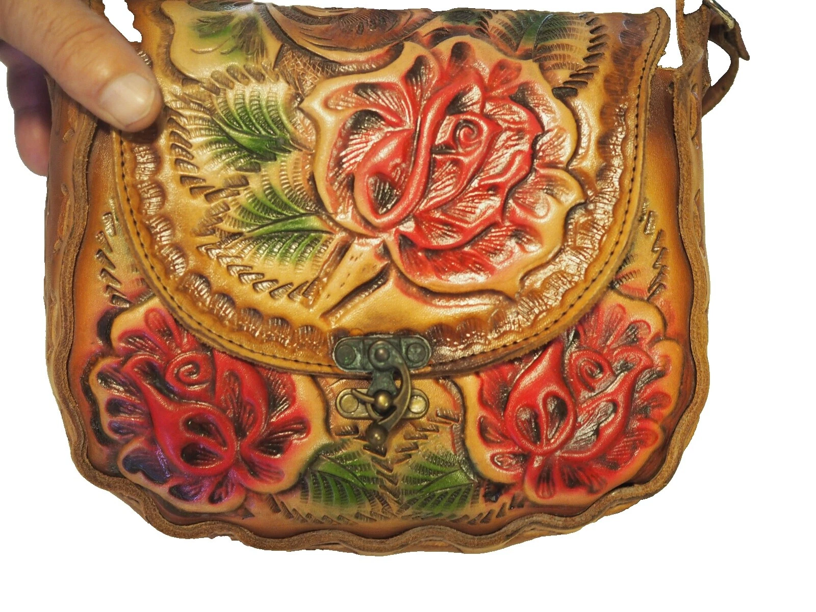 Bolso de hombro de cuero Handmade Vintage Bolsas, Bolsos y estuches