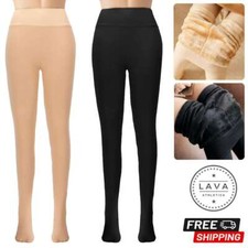 US Women Thermal Stretch Fleece Lined Thick Winter Warm Pants tight legging LAVA