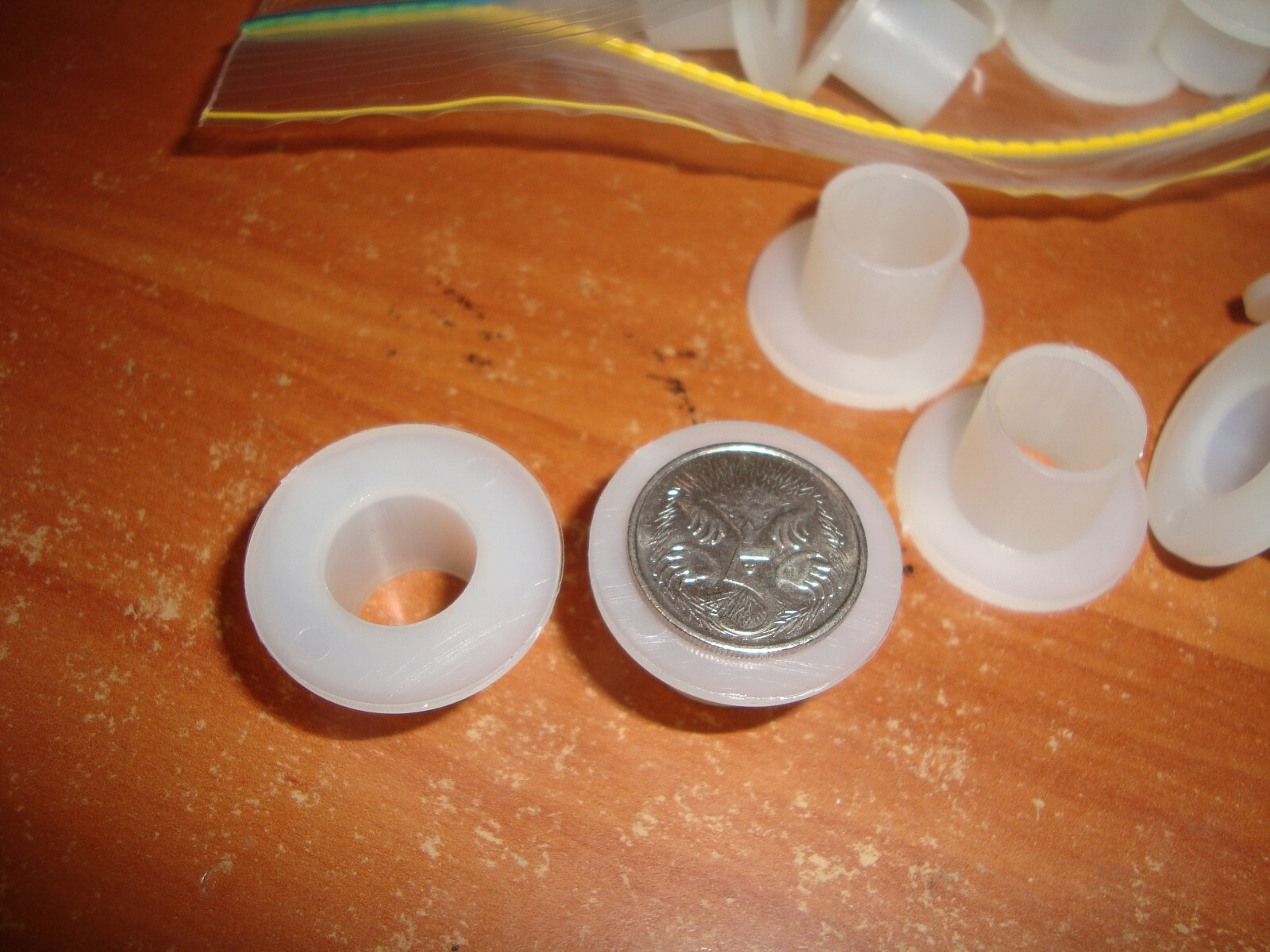 Nylon Shoulder Washer M12 X 13MM White Spacer Plastic Bush,, Bag of 100