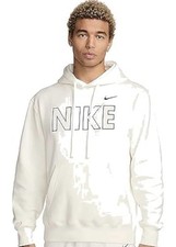 Oversized Nike Club Fleece Pullover Hoodie with Brand Outline Size 2XL