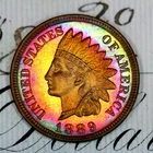 * 1889 * PRISTINE++ BLAZING RED GEM PROOF INDIAN HEAD PENNY * FROM COLLECTION