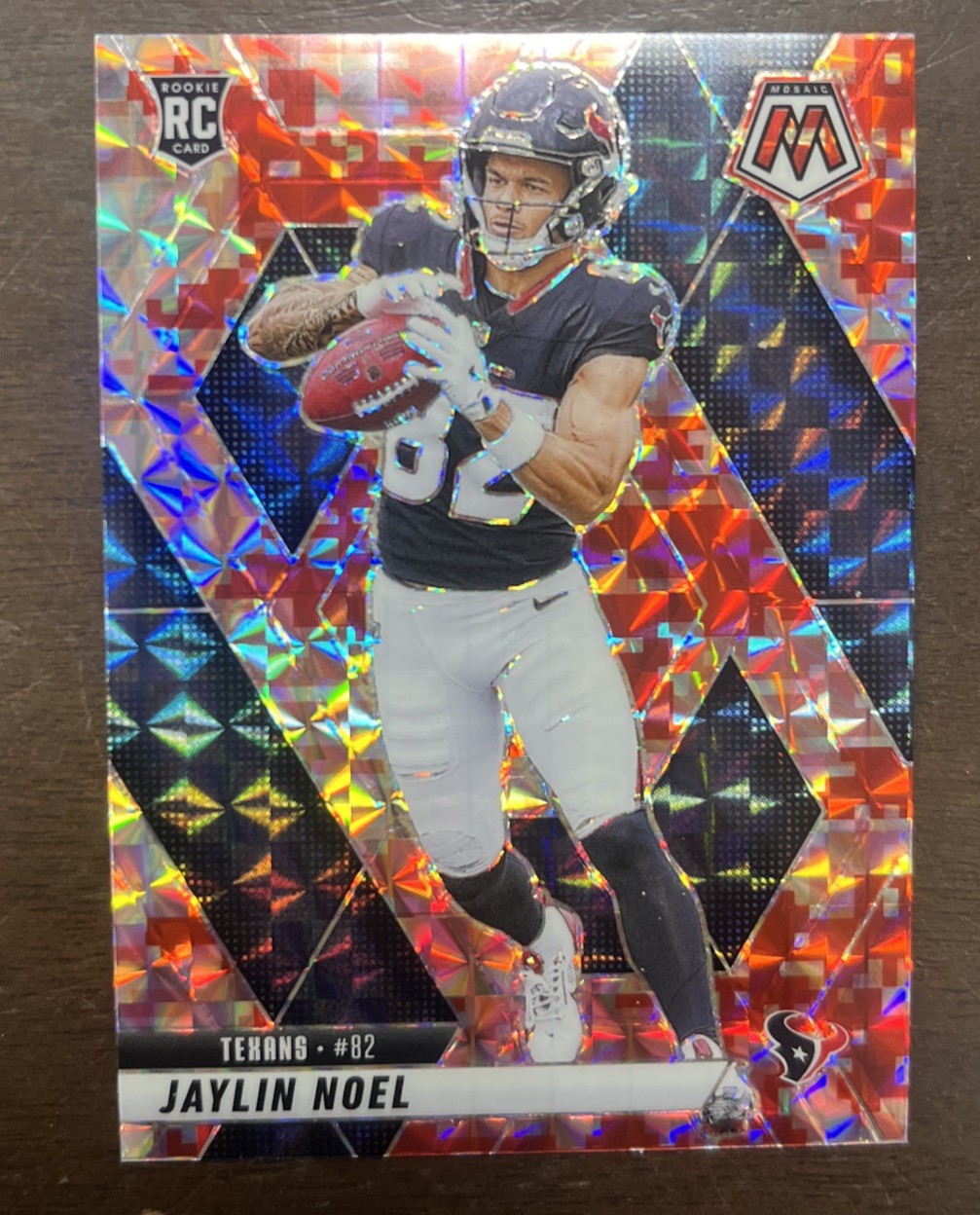 2025 Panini Mosaic Football - Jaylin Noel Red Mosaic Prizm RC #373