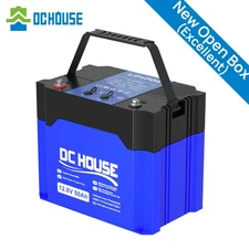 12V 50Ah Portable LiFePO4 Lithium Battery with DC & TypeC Ports Solar Camping