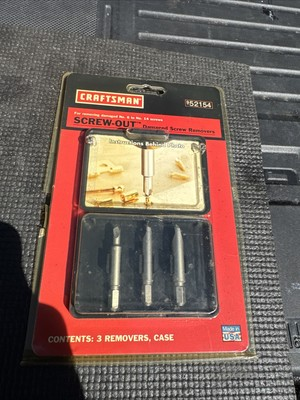 #ad #ad Sears Craftsman USA Nos Damaged Screw Removers Screw Out 52154 3pc $24.00