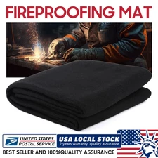 40" Welding Blanket Fireproof Heat Resistant Flame Retardant Fabric Carbon Felt