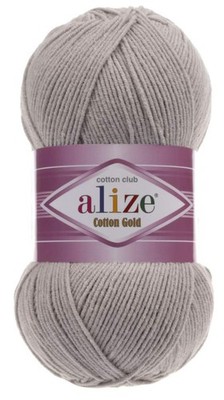 1 Skein Cotton Gold Yarn 100 gr 360 yds 55% Cotton 45% Acrylic 200-Grey