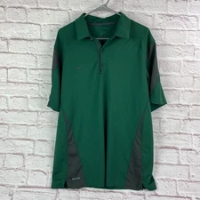 RARE Nike Dri-fit Golf Shirt Mens First Down Polo M-51219 Logo Short Sleeve XL