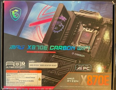 MSI MPG X870E CARBON WIFI AM5 AMD X870E SATA 6Gb/s ATX Motherboard