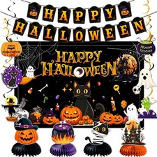 Halloween Decorations Set, Happy Halloween Party Supplies