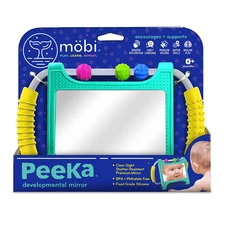 Mobi Peeka Activity Toy - Tummy Time Baby Mirror, Food Grade Silicone Montessori