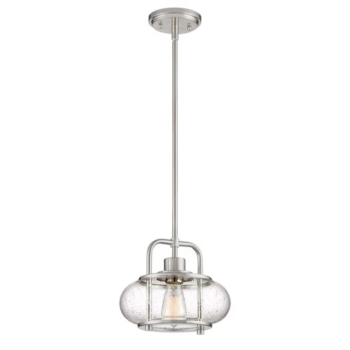 Quoizel TRG1510 Trilogy 1 Light 10"W Mini Pendant - Nickel - Picture 2 of 7