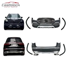 Upgrade Maybach Style Front Rear Bumper Kit W/Grille Fit 20-22 MERCEDES GLS X167
