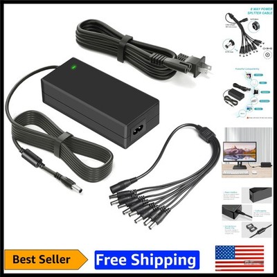 Versatile 12V 5A Power Adapter with 8-Way Splitter for Lorex, Samsung & More