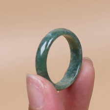 Certified Green 100 Natural A Jade jadeite  20 mm Ring US 10.3  33656 A    