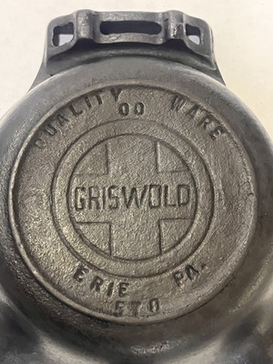 #ad #ad Griswold 00 Erie PA. Cast Iron Ashtray Skillet 570 With Match Holder $36.00