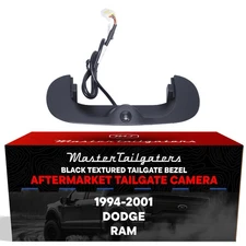 Black Tailgate Bezel with Backup Camera Replacement for Dodge Ram (1994-2001)...