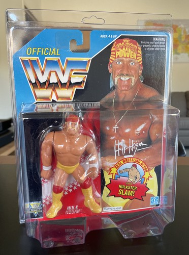 WWF Hasbro HULK HOGAN Blue card series with Ringsi...