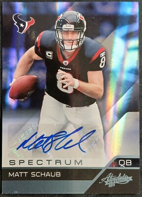 Matt Schaub 2011 Absolute Memorabilia #43 Spectrum Platinum Auto 3/5