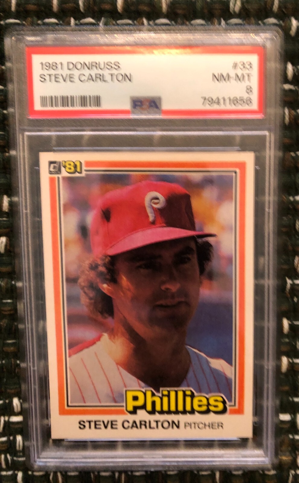 1981 Donruss - #33 Steve Carlton HOFer - PSA 8 NM-MT