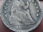 1843 P Seated Liberty Half Dime- Philadelphia, VG/Fine Details