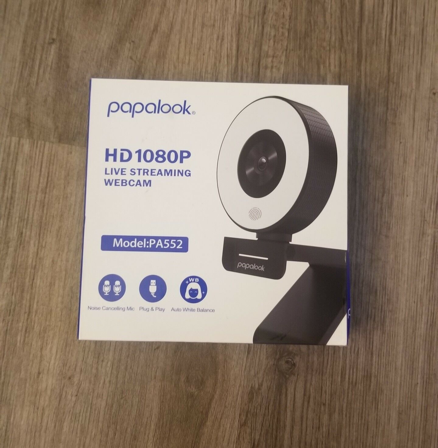 Papalook PA552 HD 1080P Live Streaming Webcam with Studio-Like Ring Light