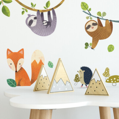 RoomMates - Tierfreunde im Wald Wandtattoo Kinderzimmer ablösbar selbstklebend