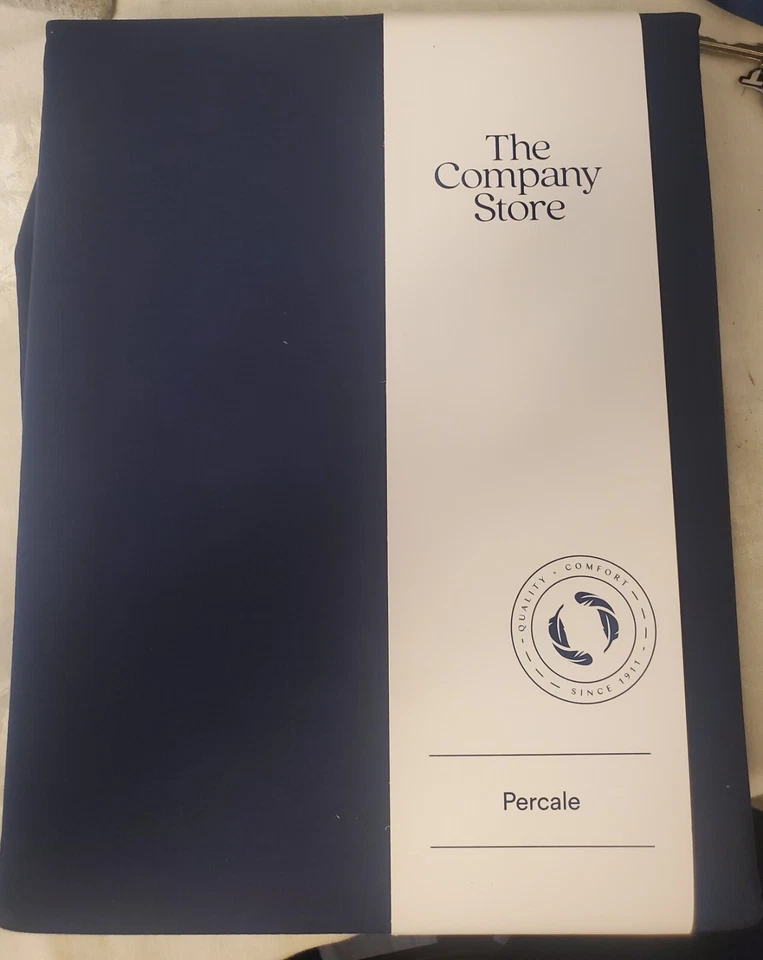 The Company Store Navy Percale Cotton duvet  NiB New In Bag, Full Size 84 X 90  - Image 2 of 4