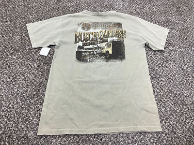 Busch Gardens Serengeti Safari Tampa Bay Florida T-Shirt Mens Large Beige SS