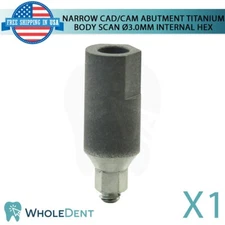 Narrow Titanium Body Scan CAD/CAM Dental Int Hex 2.0mm Library Digital Lab