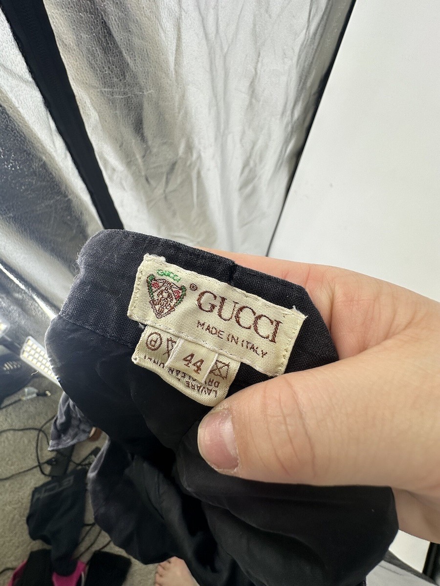 美品 GUCCI イタリア製 サイズ44 13号程度 XL 黒パンツスーツ GUCCI - グッチ GUCCI セットアップ パンツスーツ ウール