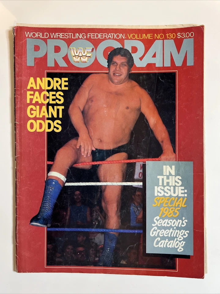 WWF Magazine Program Vol 130 Andre The Giant Hogan Savage LA Match Sheet WWE 84 - Image 2 of 4