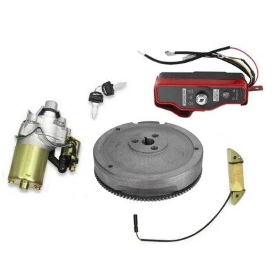 AE-PARTS Electric Start Kit Flywheel Starter Motor fits Honda GX340 11HP GX390 13HP
