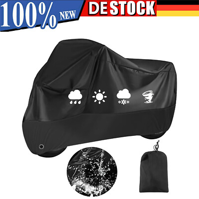 Motorrad Abdeckung Schutzhülle Cover Plane Outdoor wasserfest Ganzgarage 190T DE