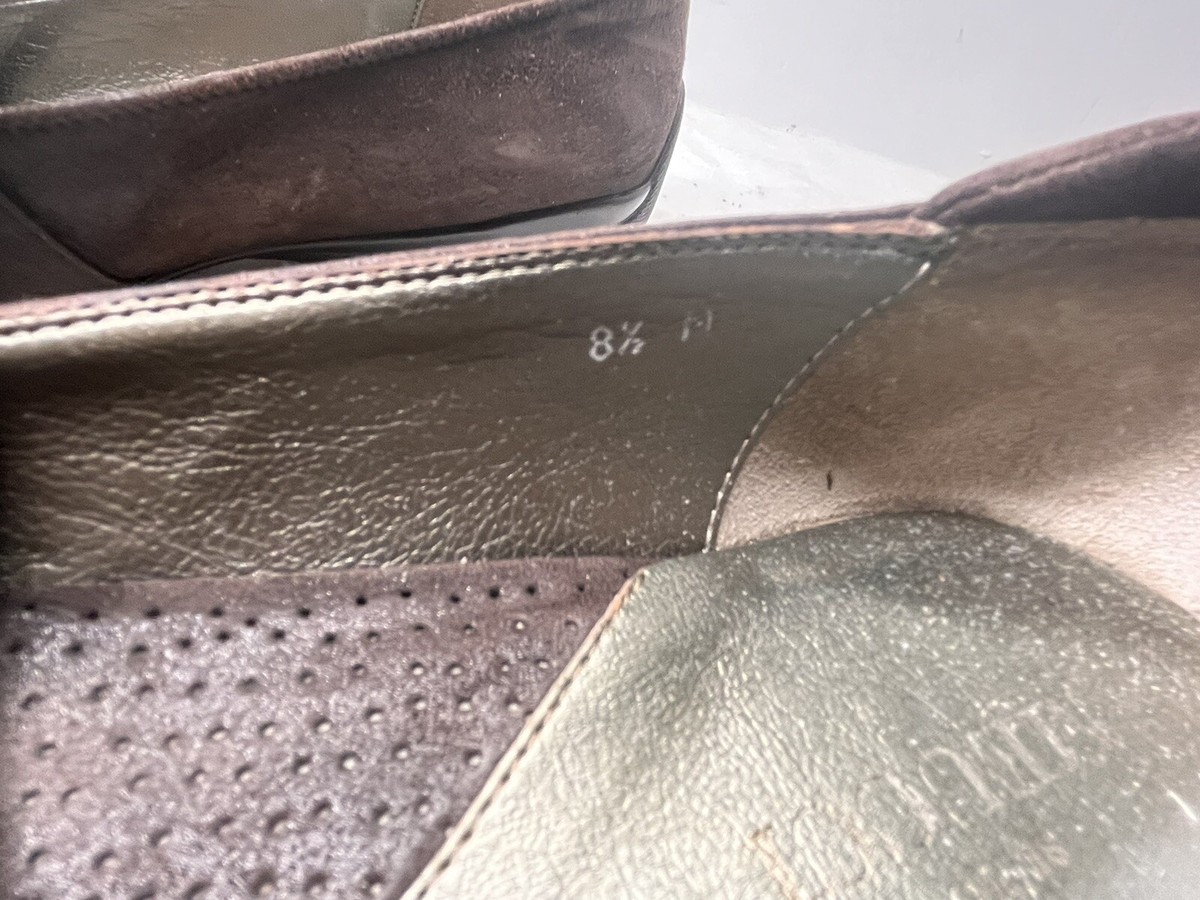 SESTO MEUCCI【未使用品／エナメルローファー／焦茶／24.5】 $130 SESTO MEUCCI 7 M Loafers Nicole Iconic Woven Black