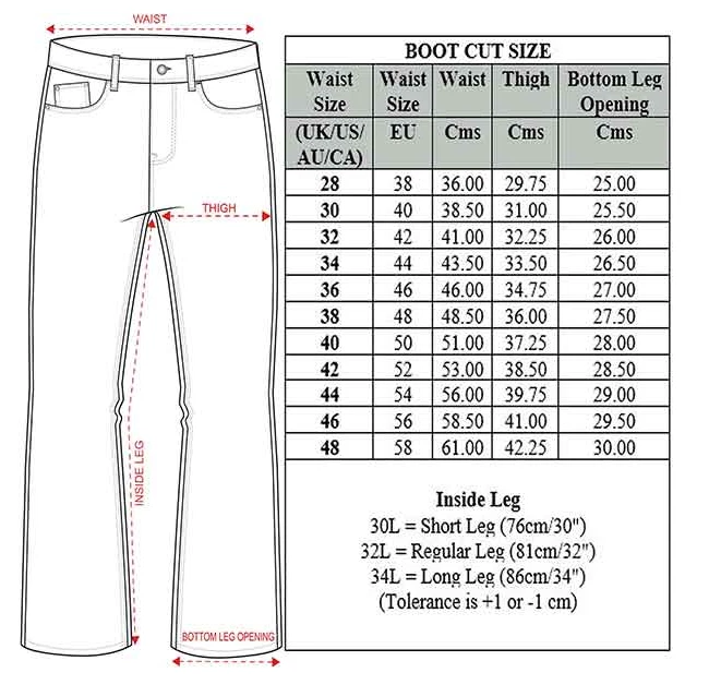 APT Bootcut Jeans Mens Wide Leg Flared Denim Trouser Flap Pockets Pants UK Sizes - Image 2 of 2