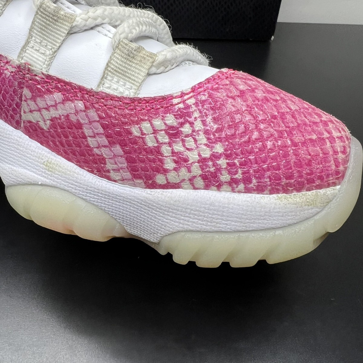 Taglia 7 W 5 5 M Jordan 11 pelle di serpente rosa bassa retro 2019