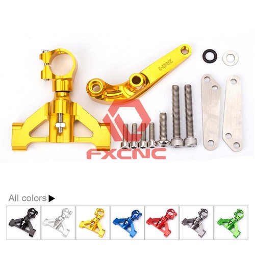 CNC Aluminum Steering Damper Stabilizer Bracket Kit Fit Kawasaki ZX14R 2006-2016 - Bild 2 von 17