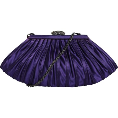 DOUUOD Tasche lila Satin Kettenriemen Crossbody Sling Damen Handtasche Borse ...