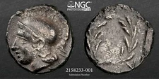 Aeolis, Elaea; 460-400 BC NGC 5/5 XF Diobol, 1.19g.  71