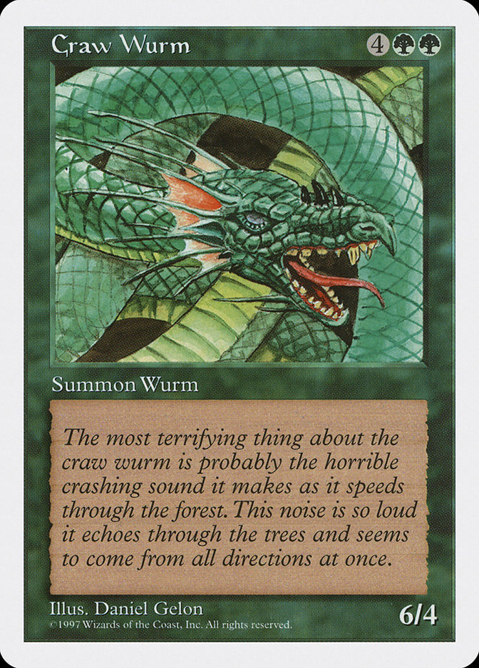 Magic the Gathering (mtg): 5ED: Craw Wurm (x 4) | eBay