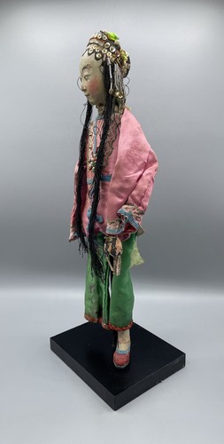 Antike Große Chinesische Puppe Figur Seide Kleidung Alt Antik China Chinese - Bild 8 von 8