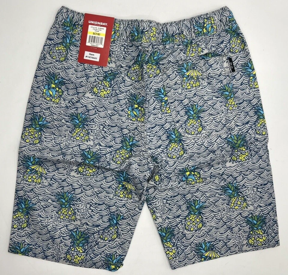 Pantalones Cortos de Algodón Cintura Elástica UNIONBAY con Cordón Prisma Talla S (7/8) para Niños Foto 4 de 4