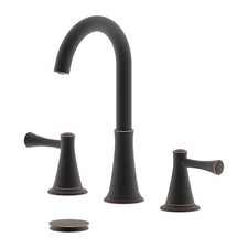 Oil Rubbed Bronze Widespread Bathroom Faucet with overflow drain 8225-ORB-W