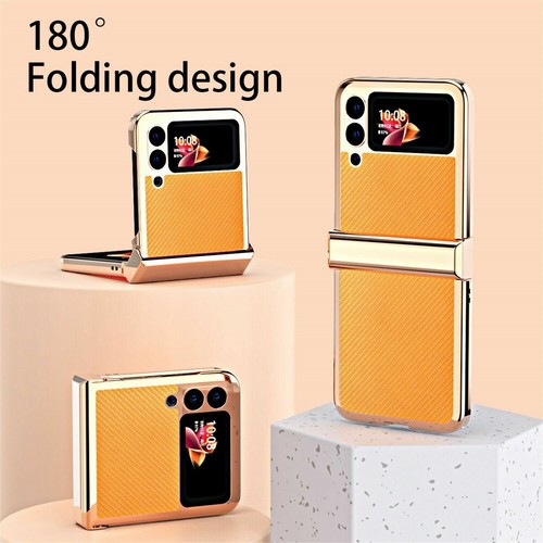 Shockproof Plating Hybrid Folding Back Case Cover For Samsung Galaxy Z Flip 3 5G