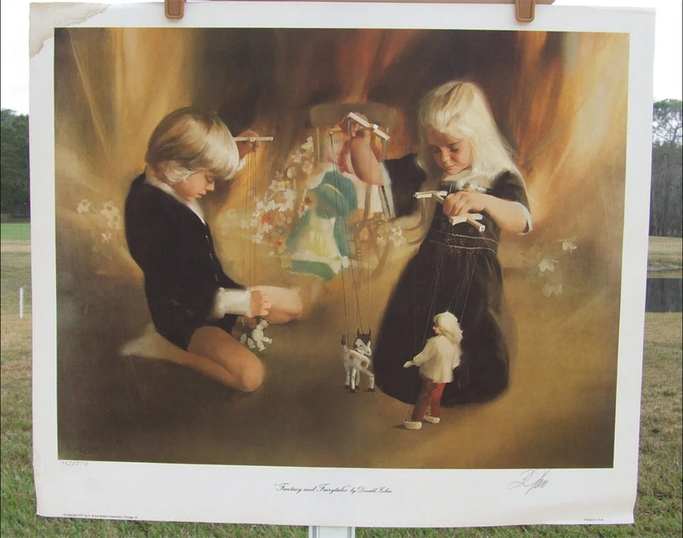 ARTE LITOGRÁFICO #741 DE COLECCIÓN FANTASÍA Y COLAS DE HADAS DONALD ZOLAN 27X22 FIRMADO A MANO Foto 4 de 4