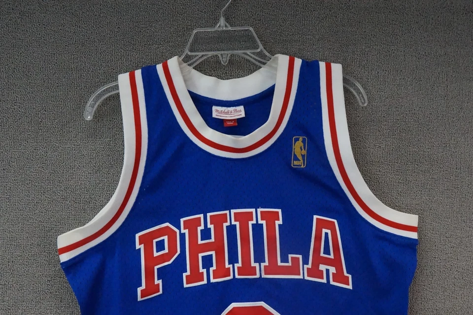 Mitchell Ness Allen Iverson #3 Philadelphia 76ers 1996-97 Hardwood Jersey M Blue - Image 2 of 4