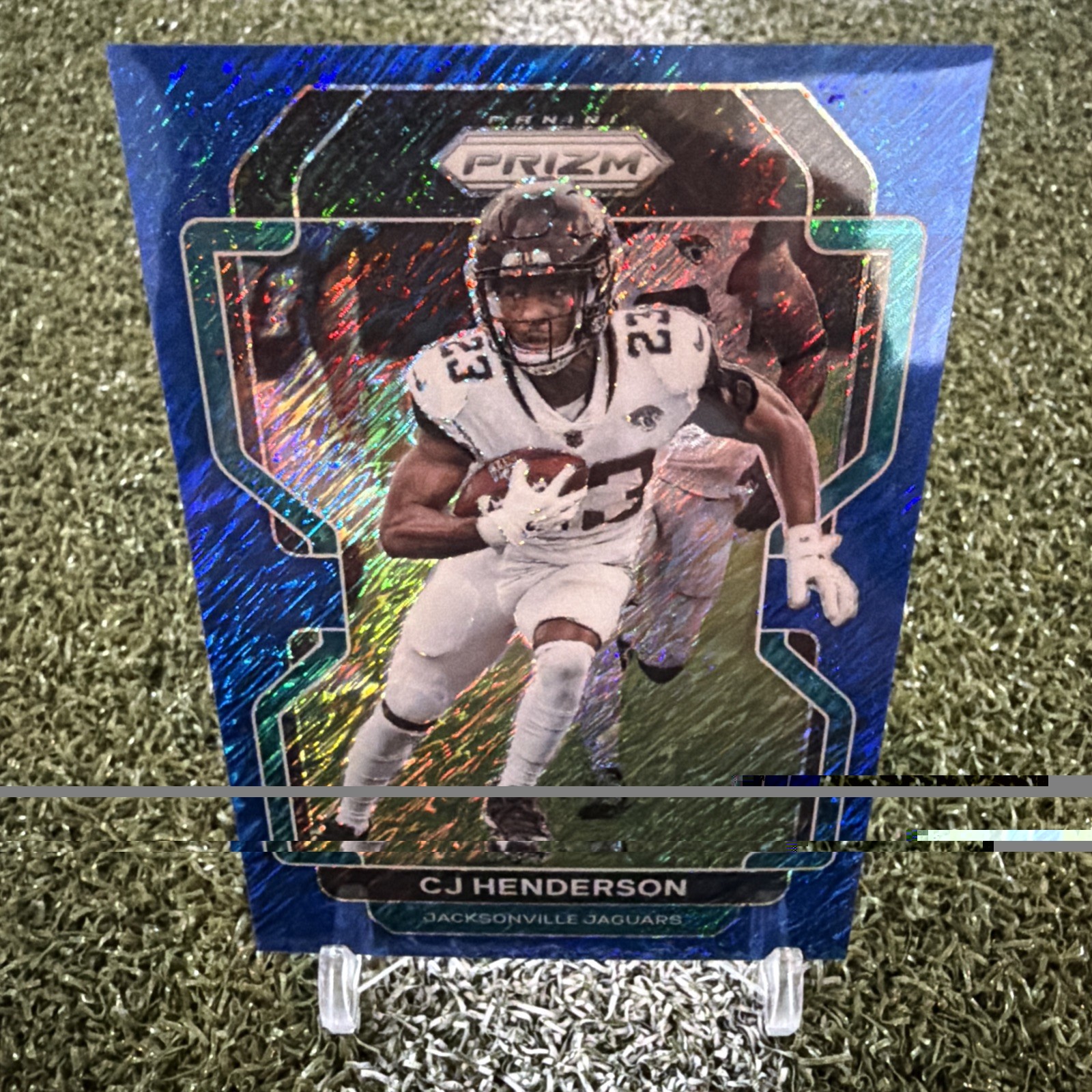 2021 Panini Prizm - CJ Henderson #18 Blue Shimmer Prizm /25