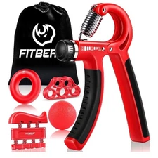 FitBeast Hand Grip Strengthener Kit – 5-Pack Adjustable Forearm Exercisers