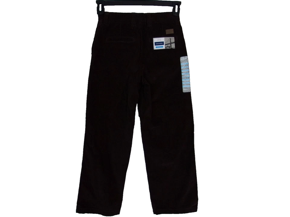 Pantalones planos de pana Dockers marrón oscuro para niño. Talla 10 Regular.100% Algodón. Foto 3 de 4